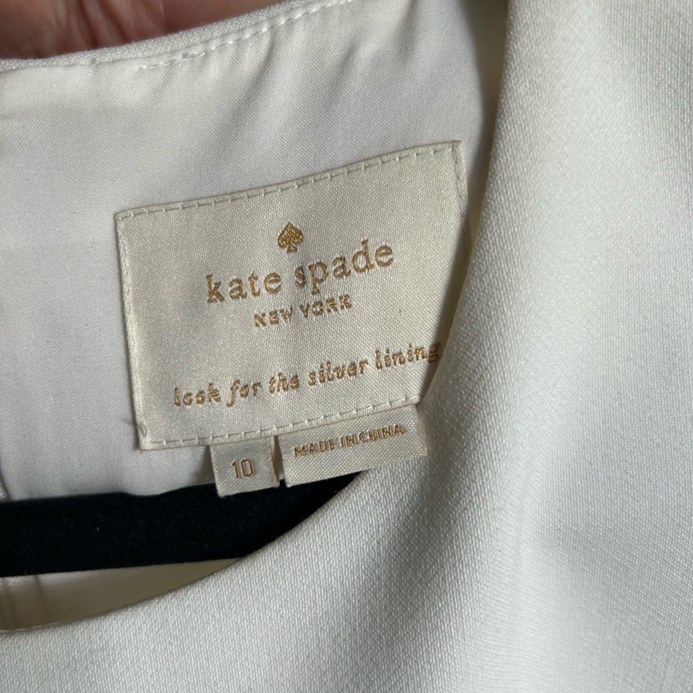 Kate Spade Black Scallop Mini Dress Sleeveless Crew Neck - Picture 3 of 3